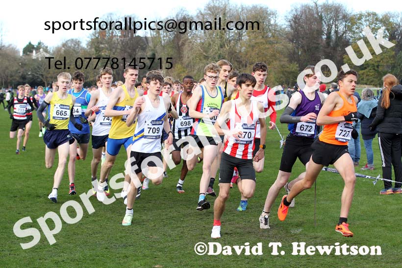 Mens under-17s, European Cross Country Championships Trials, Sefton Park, Liverpool. Photo: David T. Hewitson/Sports for All Pics